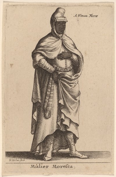 Mulier Moresca tekijältä Wenceslaus Hollar