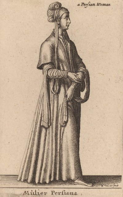 Persialainen nainen. tekijältä Wenceslaus Hollar
