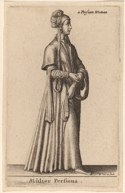 Persialainen nainen tekijältä Wenceslaus Hollar