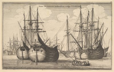 Hollantilaiset rahtialukset tai huilut, 1647 tekijältä Wenceslaus Hollar