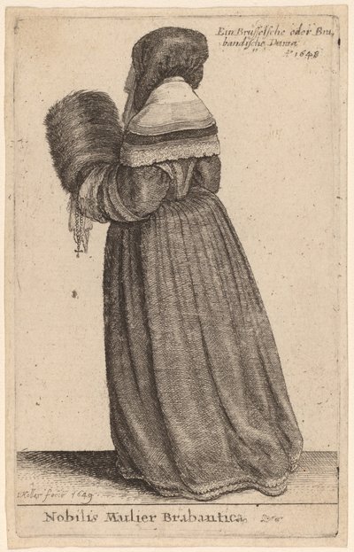Jalo nainen Brabantista tekijältä Wenceslaus Hollar