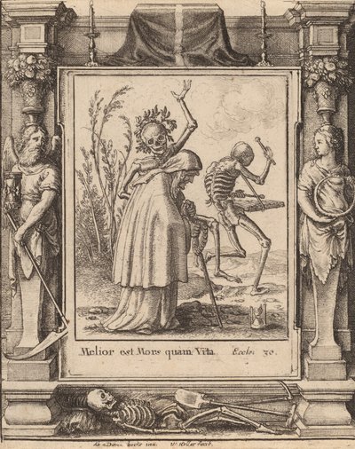 Vanha nainen, 1651. tekijältä Wenceslaus Hollar