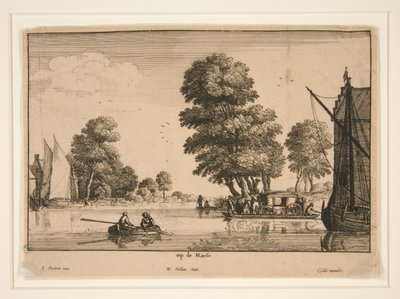 Maasjoella [jokimaisema] tekijältä Wenceslaus Hollar