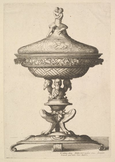 Koristeellinen pikari, 1642. tekijältä Wenceslaus Hollar
