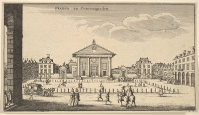 Piazza Covent Gardenissa, n. 1647. tekijältä Wenceslaus Hollar