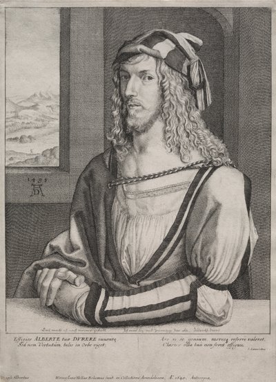 Muotokuva Albrecht Düreristä 26-vuotiaana tekijältä Wenceslaus Hollar