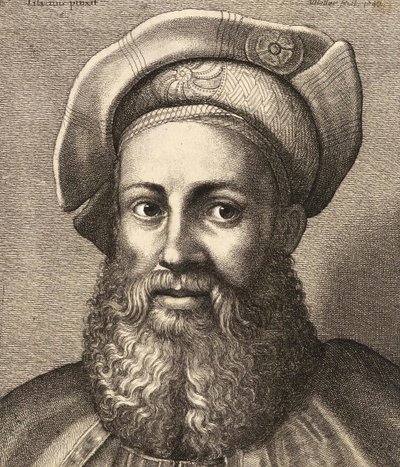Pietro Aretinon muotokuva, noin 1670 tekijältä Wenceslaus Hollar