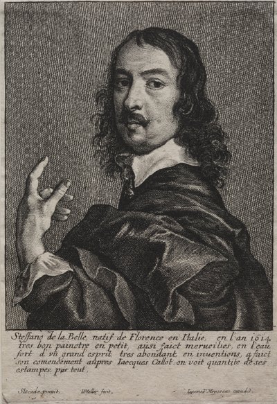 Stefano della Bellan muotokuva tekijältä Wenceslaus Hollar