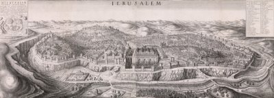 Jerusalemin näkymä, 1660, 1660. tekijältä Wenceslaus Hollar