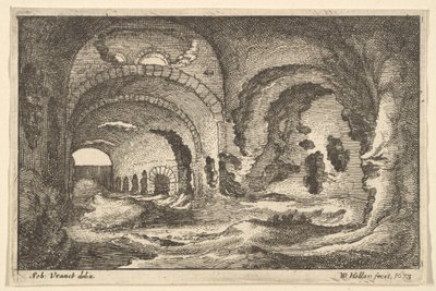 Rooman jäännökset Tivolissa, 1673. tekijältä Wenceslaus Hollar