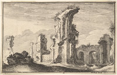 St Croix de Jerusalemin rauniot, 1600-luku. tekijältä Wenceslaus Hollar
