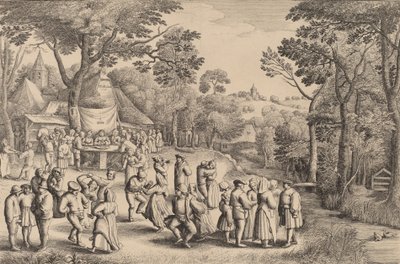 Dansa de noces rústiques, 1650. finlandès tekijältä Wenceslaus Hollar