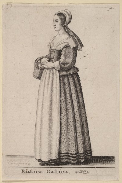 Gallialainen maalaisnainen tekijältä Wenceslaus Hollar