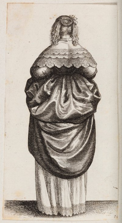 Nainen selin nähtynä tekijältä Wenceslaus Hollar