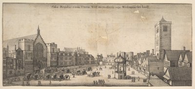 Royal Sale Westminster Hallissa, joka tunnetaan yleisesti nimellä Westminster haal Westminster Hall, 1647 tekijältä Wenceslaus Hollar