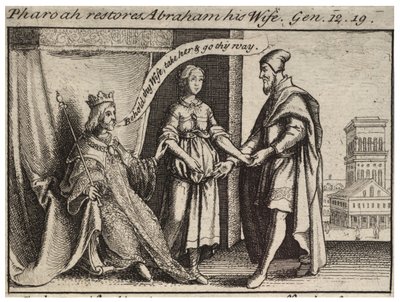 Saara palautettiin Aabrahamille. Valtio 2 tekijältä Wenceslaus Hollar