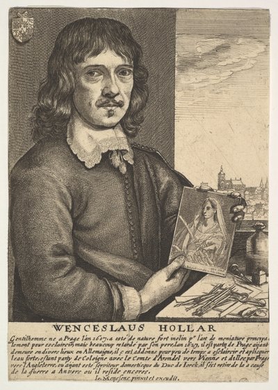 Omakuva, 1600-luku. tekijältä Wenceslaus Hollar