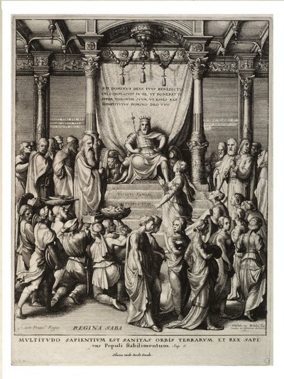 Salomo ja Saaban kuningatar. Valtio 3 tekijältä Wenceslaus Hollar