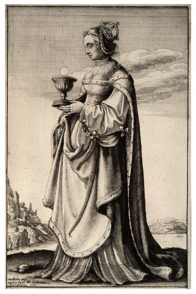 St Barbara tekijältä Wenceslaus Hollar