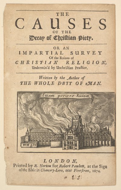 St. Pauls Burning, Lex ignea, 1671 tai sen jälkeen. tekijältä Wenceslaus Hollar