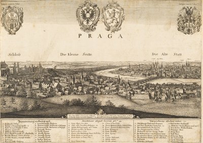 Suuret näkymät Prahalle tekijältä Wenceslaus Hollar