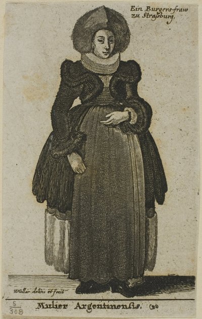 Strasbourgin nainen tekijältä Wenceslaus Hollar