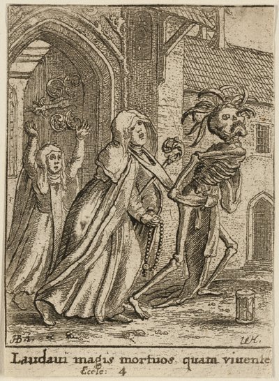 Abbess ja kuolema tekijältä Wenceslaus Hollar