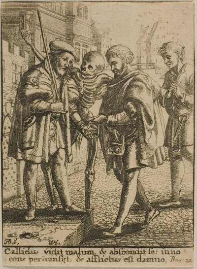 Puolustaja ja kuolema tekijältä Wenceslaus Hollar