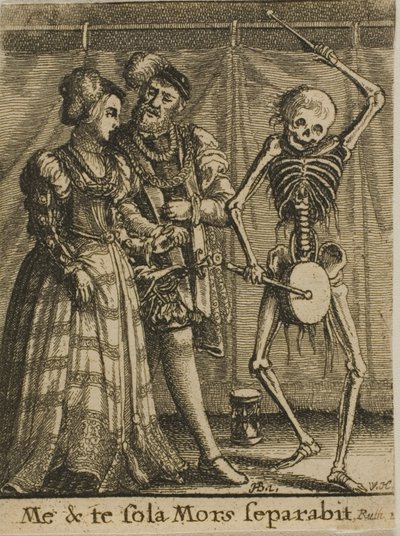Morsiuspari ja kuolema tekijältä Wenceslaus Hollar