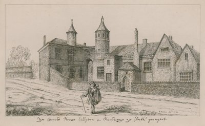 Brooke House, Clopton Hackneyssa, eteläpuoli tekijältä Wenceslaus Hollar