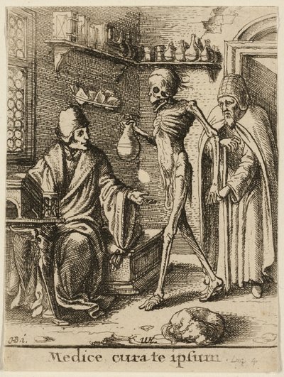 Lääkäri ja kuolema tekijältä Wenceslaus Hollar