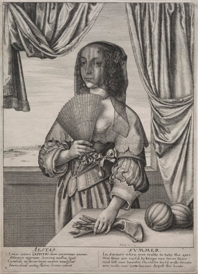 Neljä vuodenaikaa: Kesä, 1641. tekijältä Wenceslaus Hollar