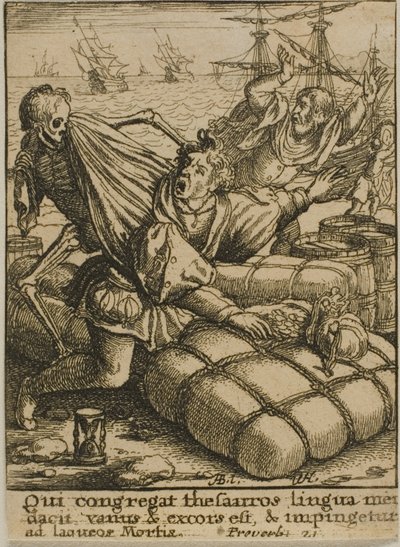 Kauppias ja kuolema tekijältä Wenceslaus Hollar