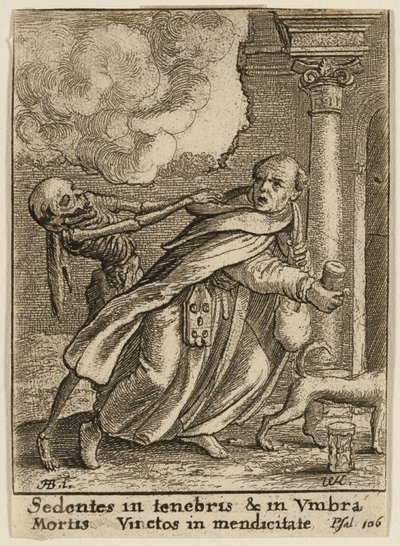 Munkki ja kuolema tekijältä Wenceslaus Hollar