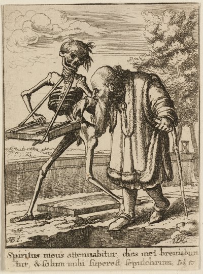 Vanha mies ja kuolema tekijältä Wenceslaus Hollar
