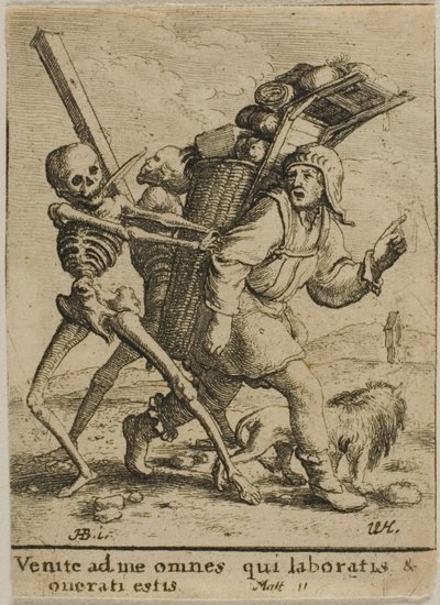 Kauppias ja kuolema tekijältä Wenceslaus Hollar