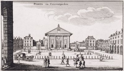 Piazza Covent Gardenissa, 1647 tekijältä Wenceslaus Hollar