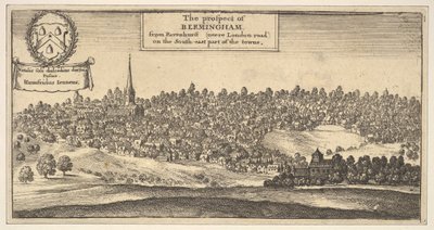 The Prospect of Bermingham, Ravenshurst neere London-roadilta kaakkoisosassa..., 1625-77. tekijältä Wenceslaus Hollar