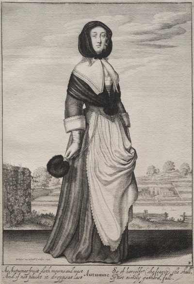 Vuodenajat: Syksy, 1643-1644. tekijältä Wenceslaus Hollar