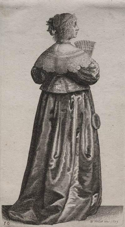 Englantilaisten naisten useat tavat, aatelista maalaisnaisiin..., 1639. tekijältä Wenceslaus Hollar