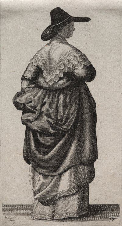 Englantilaisten naisten useat tavat, aatelista maalaisnaisiin..., 1640. tekijältä Wenceslaus Hollar