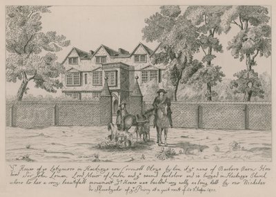 Latymeren talo Hackneyssa tekijältä Wenceslaus Hollar