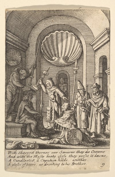 Kristuksen pilkkaaminen, 1625-77. tekijältä Wenceslaus Hollar