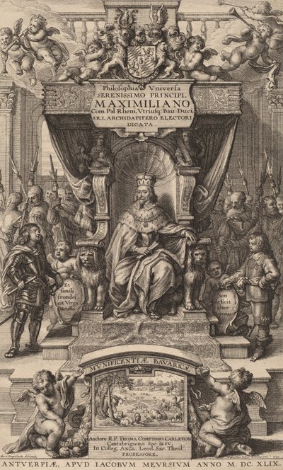 Nimilehti Philosophia Universialle, 1649. tekijältä Wenceslaus Hollar