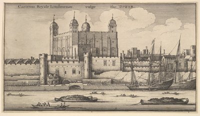 Lontoon Tower, 1625-77. tekijältä Wenceslaus Hollar