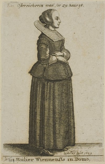 Wieniläinen nainen tekijältä Wenceslaus Hollar
