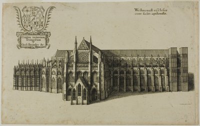 Näkymä Westminsterin pohjoiskirkosta tekijältä Wenceslaus Hollar