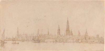 Näkymä Antwerpenistä tekijältä Wenceslaus Hollar