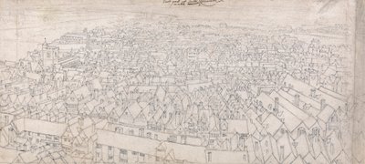 Näkymä Southwarkin itäosaan, päin Greenwichiä tekijältä Wenceslaus Hollar