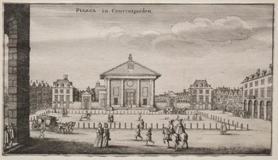 Näkymät Lontooseen: Piazza Covent Gardenissa tekijältä Wenceslaus Hollar